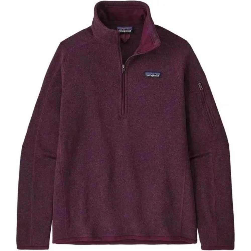 Patagonia Better Sweater Fleece 1/4 Zip Pullover Womens Medium, Obsidian Plum